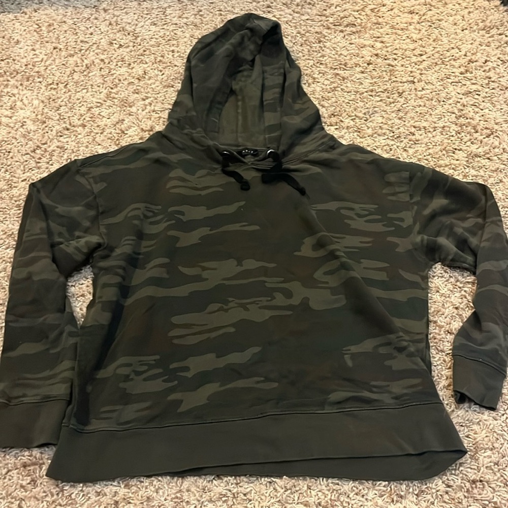 Sanctuary Camouflage Pullover Hooded Sweatshirt